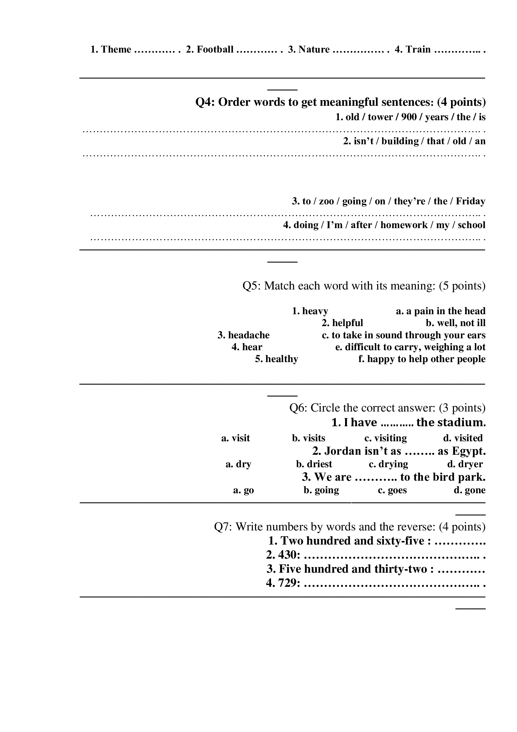 MzI2ODY5MQ7575صور و وورد امتحان نهائي لمادة اللغة الانجليزية للصف السادس الفصل الاول 2016-1